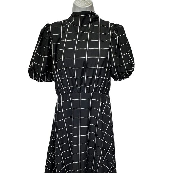 Sister Jane Ghospell Outake Check Black Open Back Midi Dress Size S - Picture 4 of 8